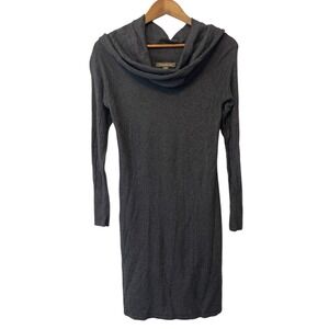 Women's Tommy Bahama Wool Blend Cowl Neck Sweater‎ Dress XS Grey Minimalist